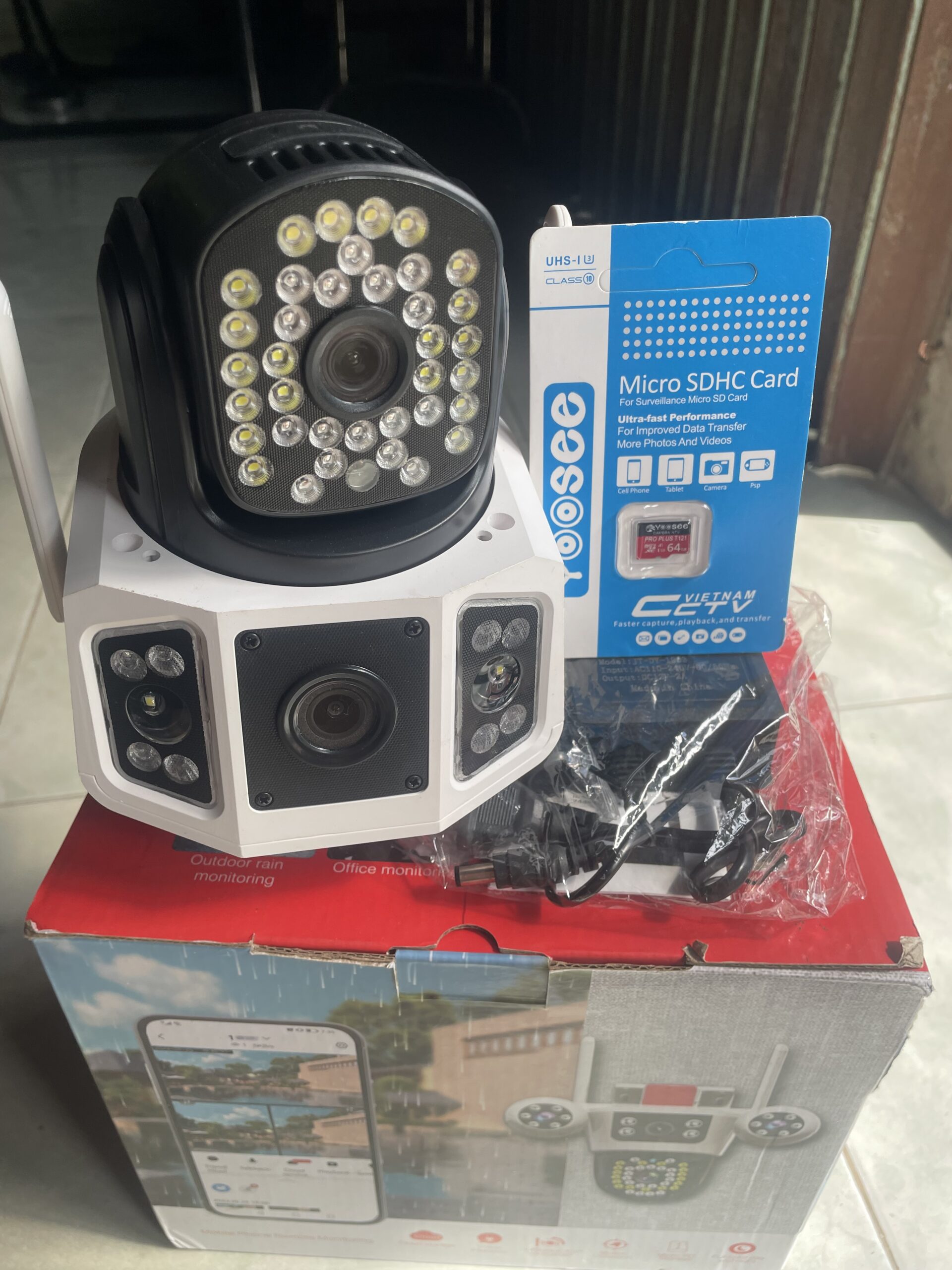 Bán Combo Camera Yoosee 3 Mắt, Thẻ Nhớ 64g